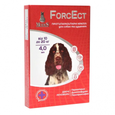 ФорсЕкт краплі для собак та цуценят 10-20 кг, 4,0 мл  1піпетка — протипаразитарні краплі від бліх та кліщів
